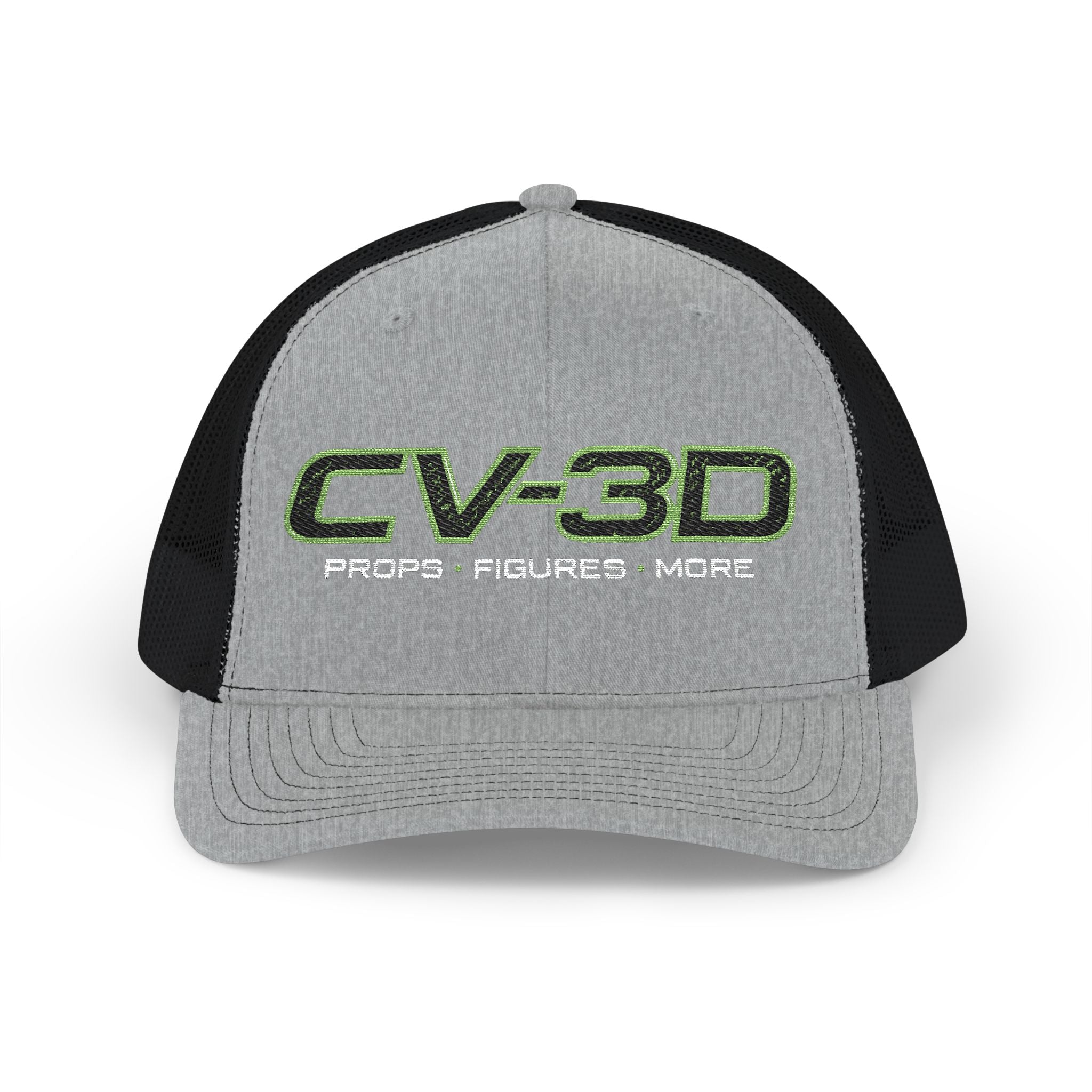 CV-3D Embroidered Trucker Cap — Props, Figures & More Logo Snapback