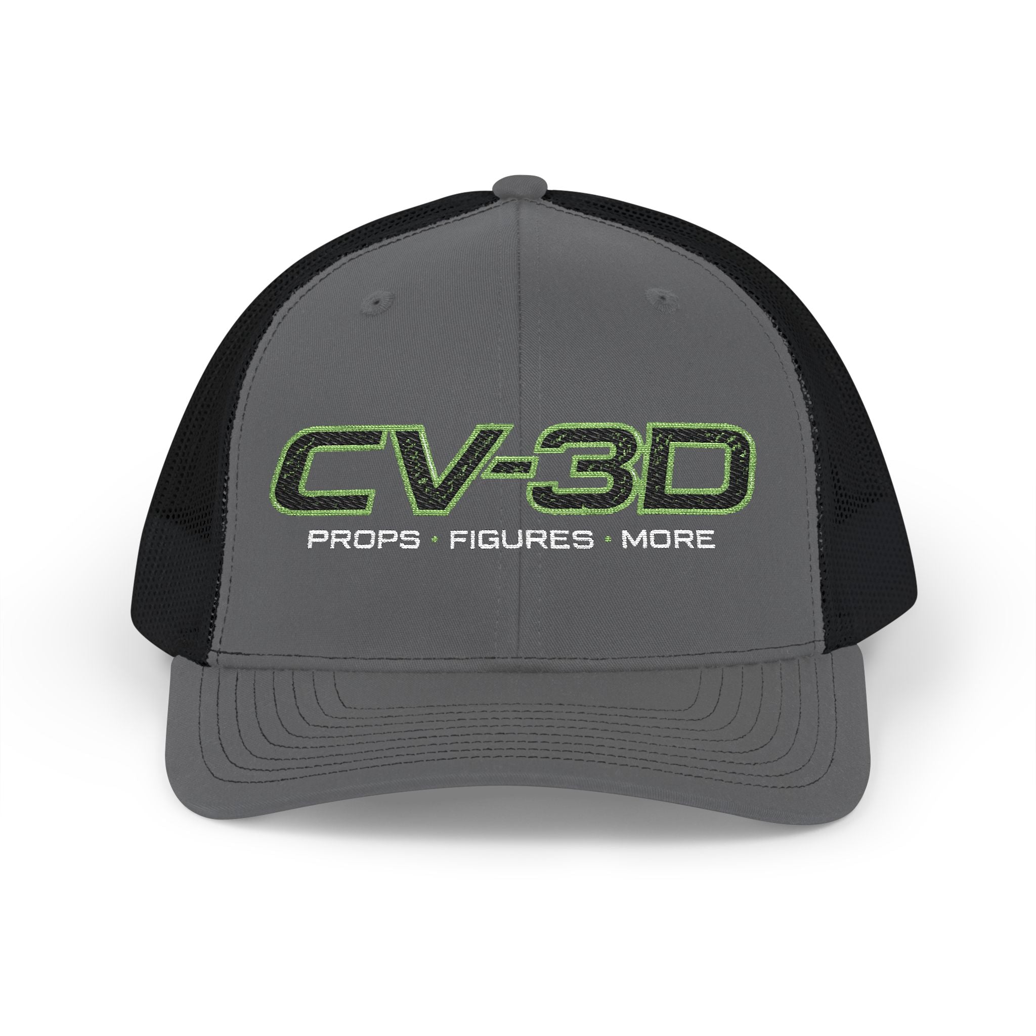 CV-3D Embroidered Trucker Cap — Props, Figures & More Logo Snapback