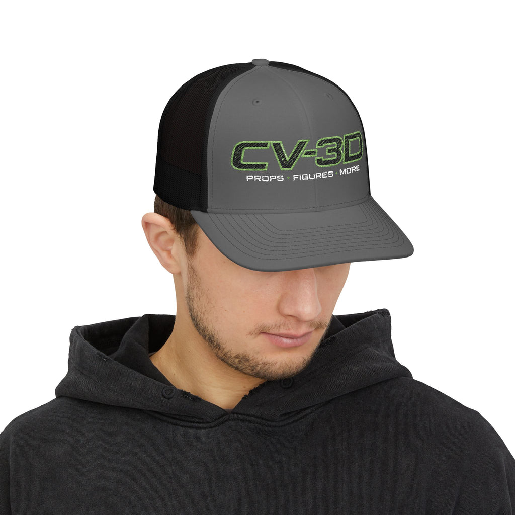CV-3D Embroidered Trucker Cap — Props, Figures & More Logo Snapback