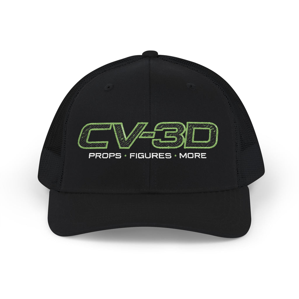 CV-3D Embroidered Trucker Cap — Props, Figures & More Logo Snapback