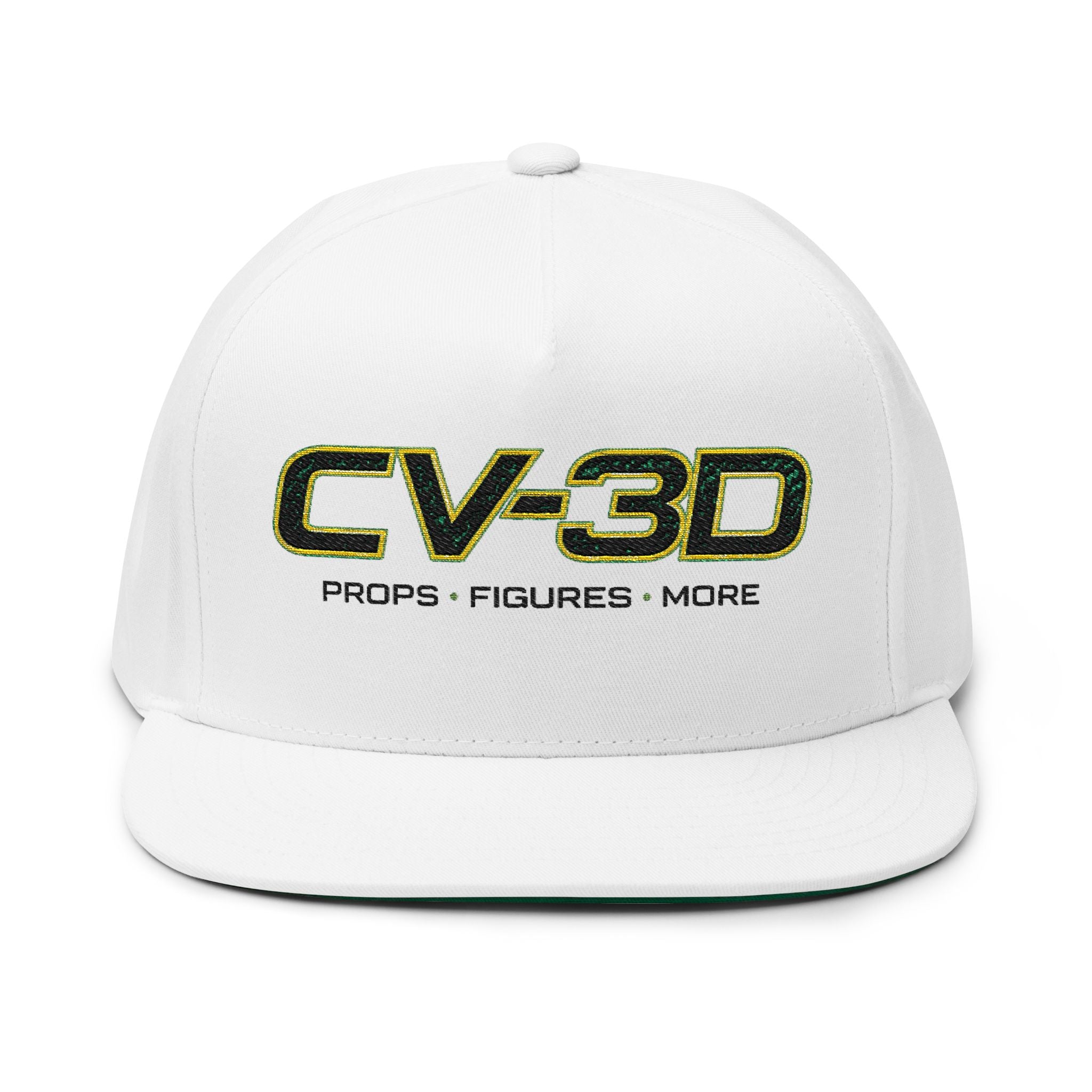 CV-3D Embroidered Flat Bill Cap – Props • Figures • More